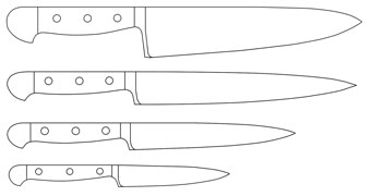 Beispiele Messerarten