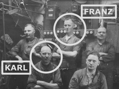 Historisches Foto aus der Manufaktur Güde Solingen Messermanufaktur Güde in Solingen